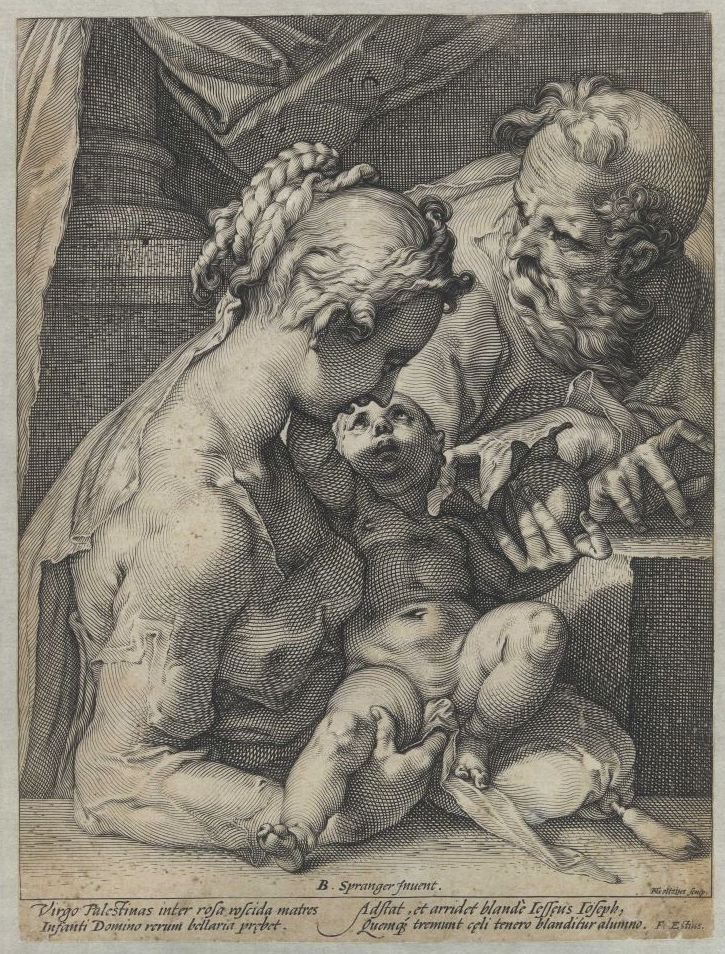 familia sagrada de Hendrik Goltzius
