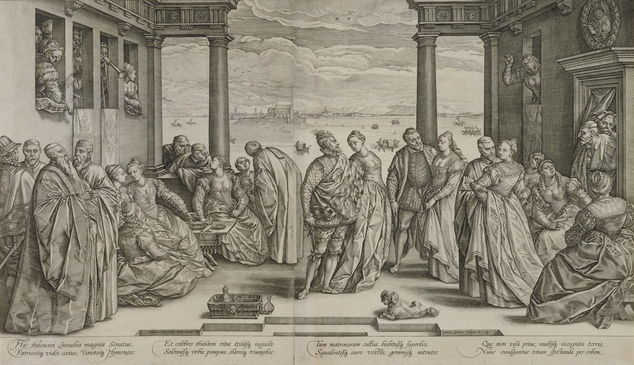 O casamento veneziano, 1584 de Hendrik Goltzius
