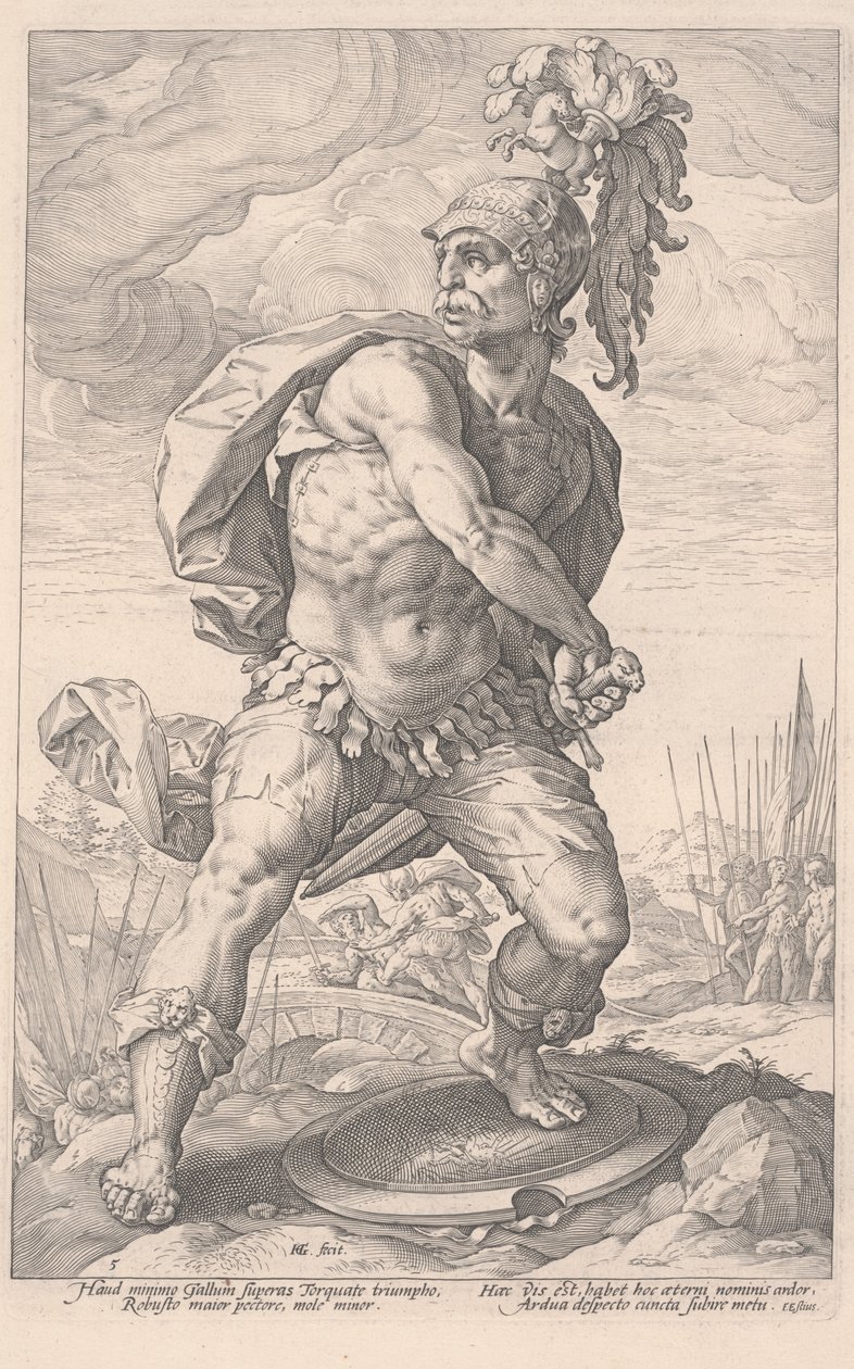 Titus Manlius de Hendrik Goltzius