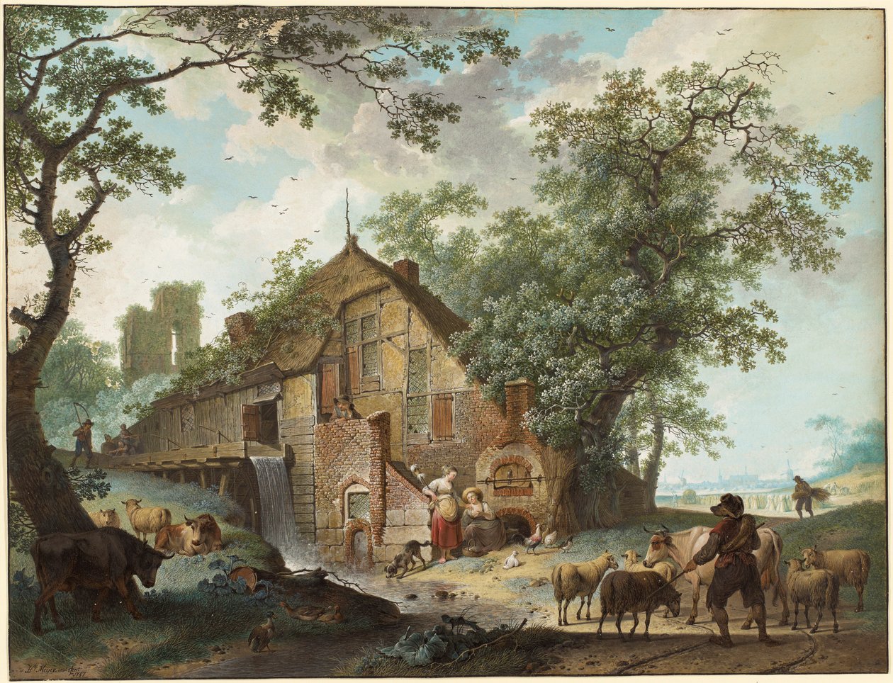Uma cena de verão de Hendrick de Meyer