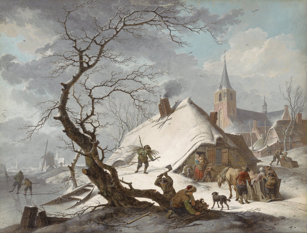 Uma cena de inverno de Hendrick de Meyer