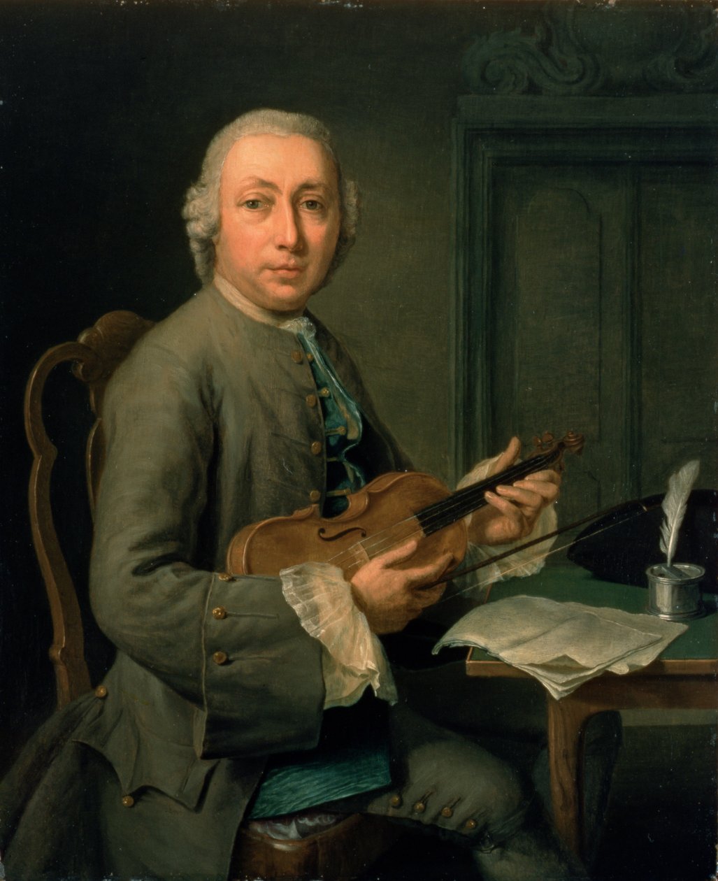 Homem, com, um, violino de Hendrik Pothoven