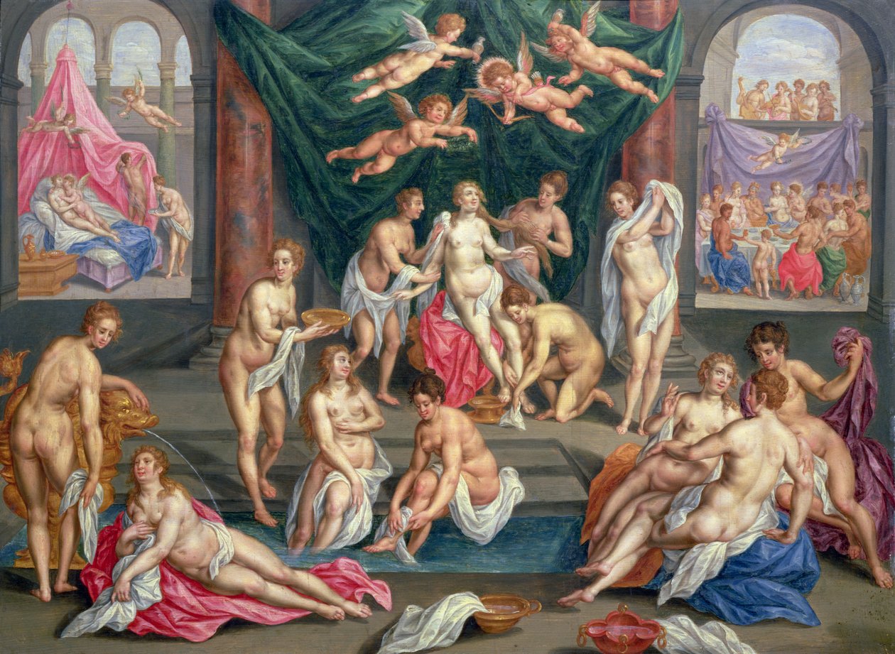 A história do cupido e da psique de Hendrick de Clerck