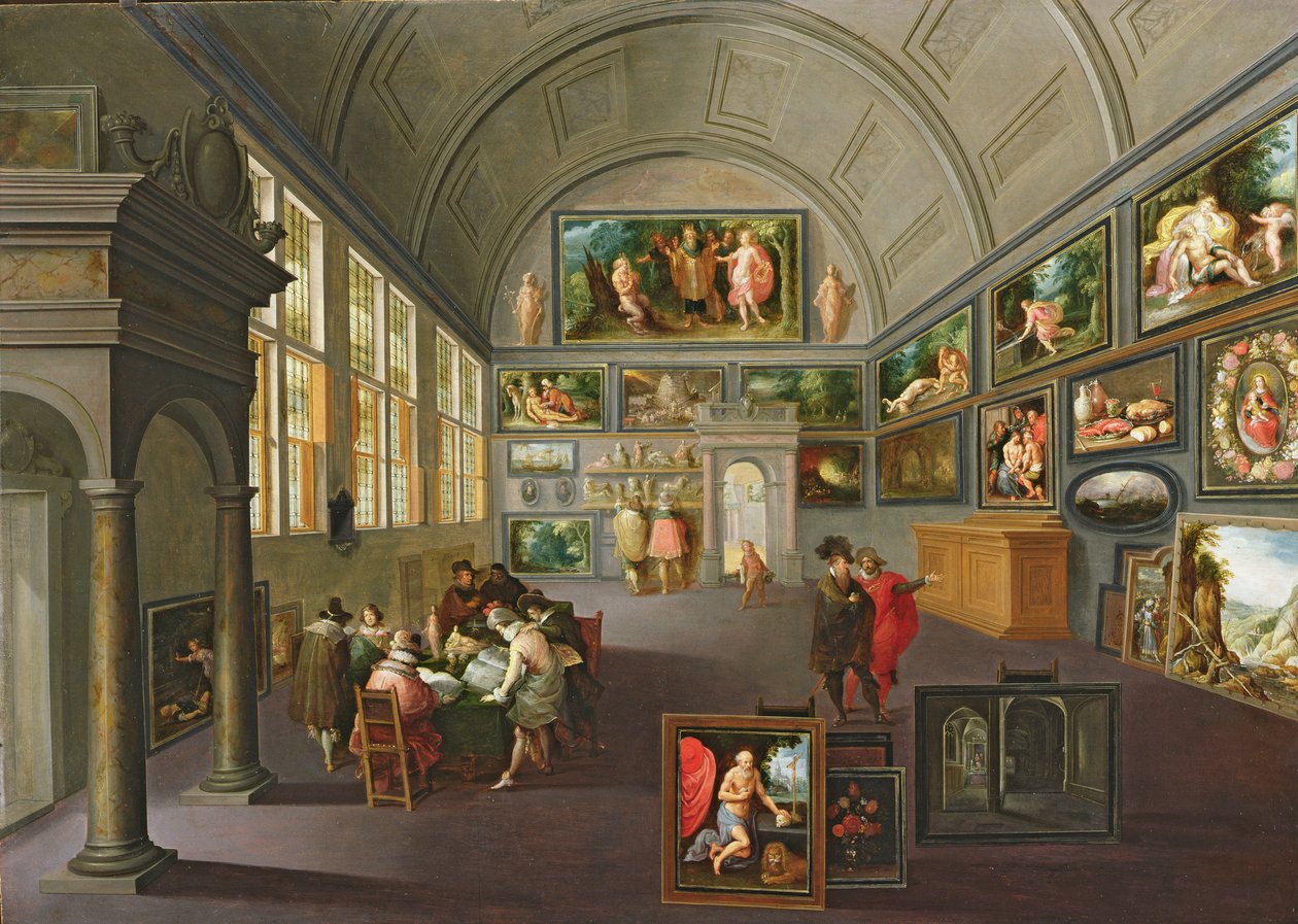 O interior de uma galeria de imagens de Hendrik the Younger Steenwyck