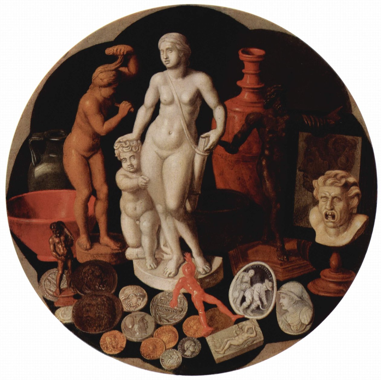 Ainda vida com coleção de raridade de Hendrik van der Borcht the elder