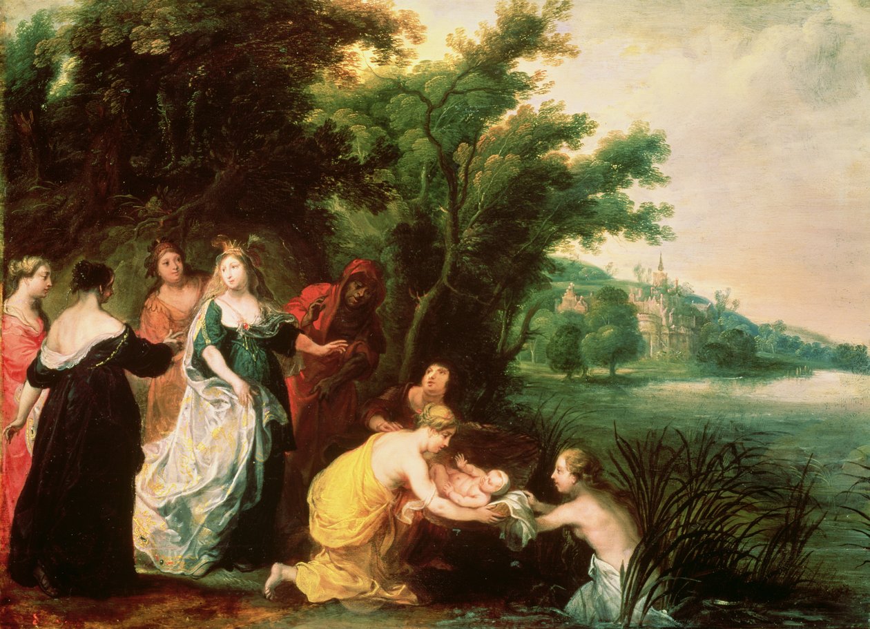 Filha do Faraó Descobrindo Moisés de Hendrik van the Elder Balen