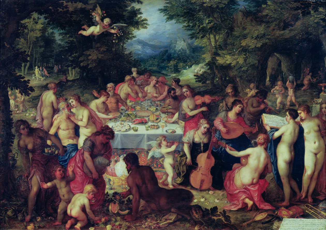 O banquete dos deuses de Hendrik van the Elder Balen