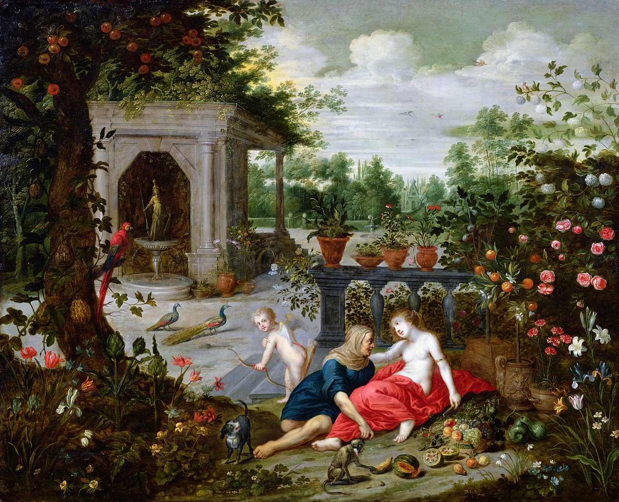 Vertumnus e Pomona de Hendrik van the Elder Balen