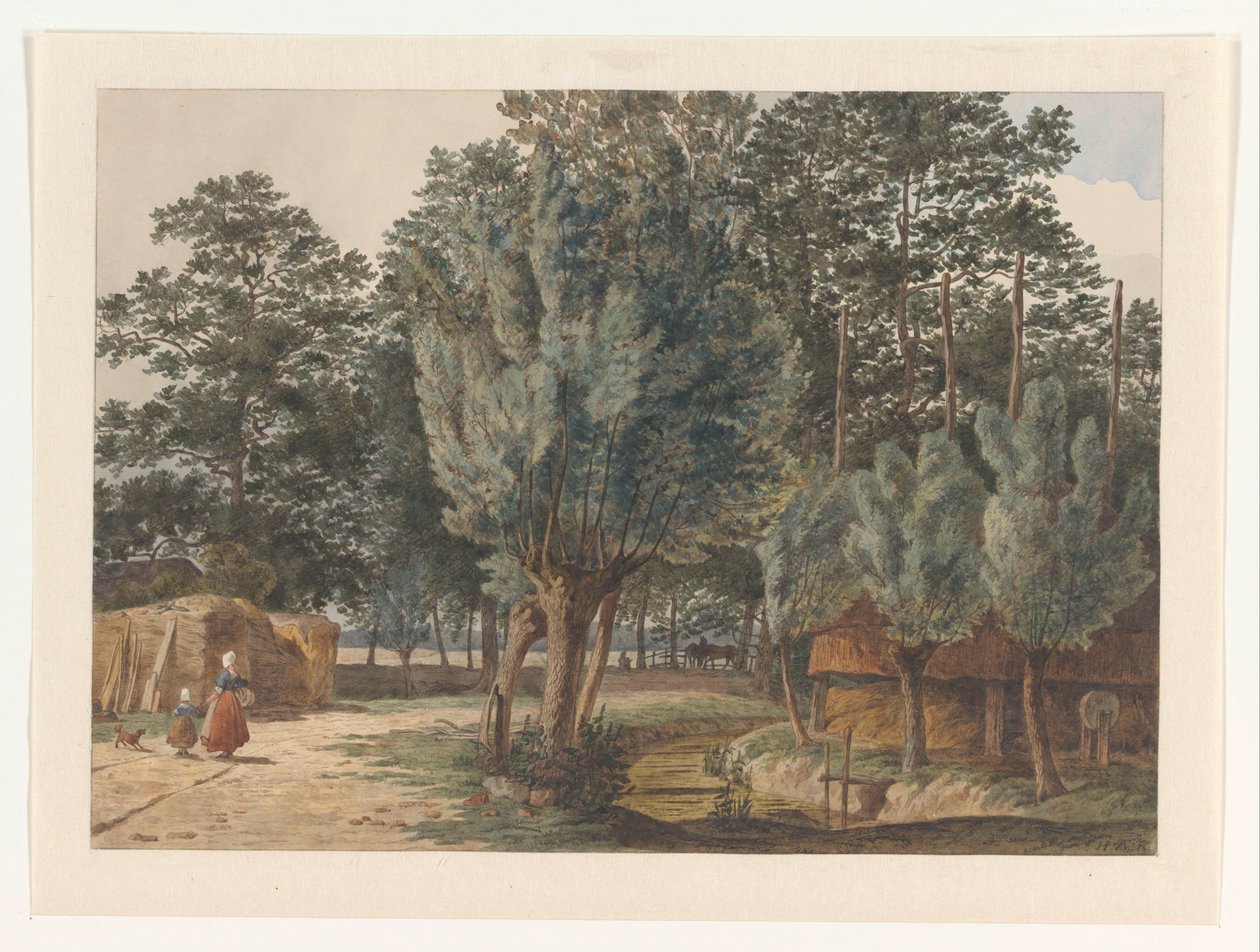 Na propriedade Houdringe perto de De Bilt de Hendrik Abraham Klinkhamer