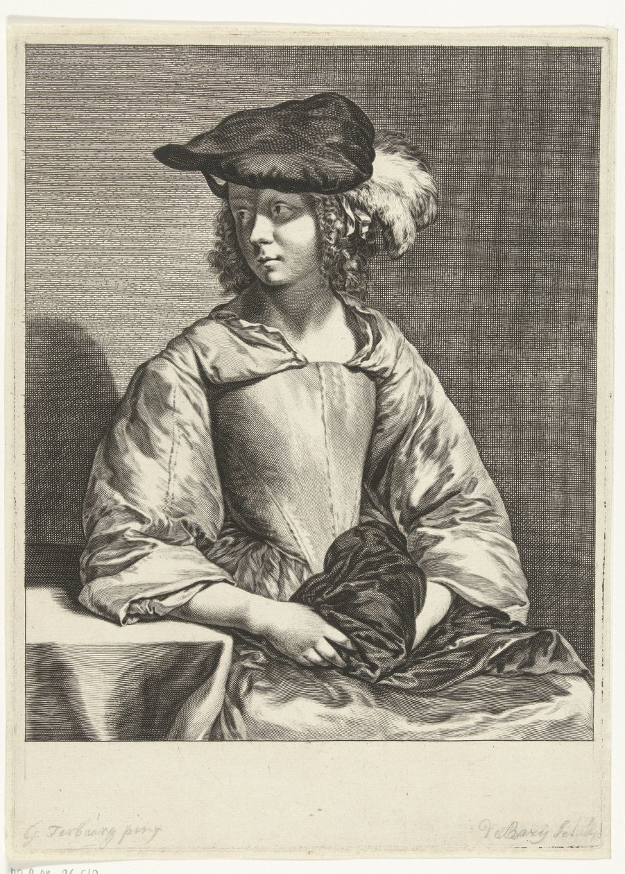 Jovem mulher com boina de Hendrik Bary