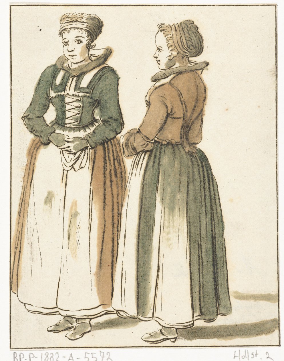 Duas mulheres de pé de Hendrik Busserus