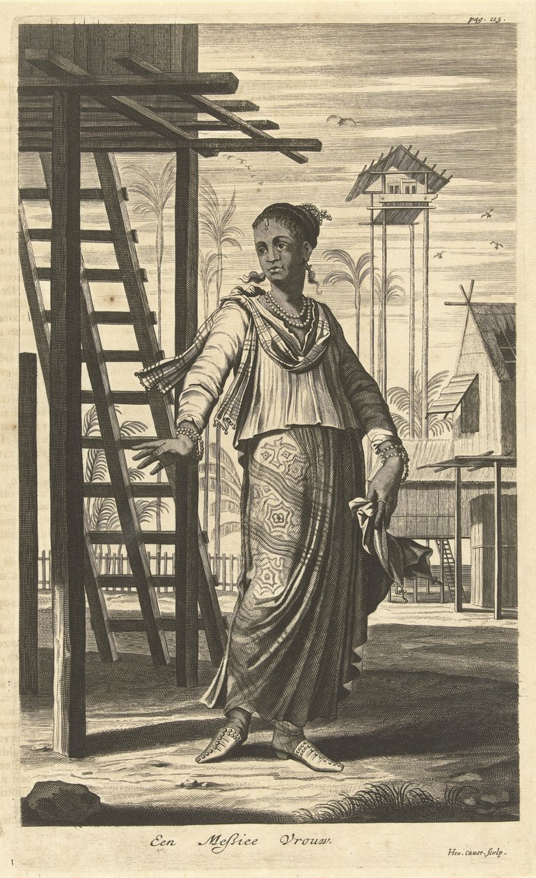 Retrato de uma mulher de etnia mista Uma mulher Mastice (título no objeto) de Hendrik Causé