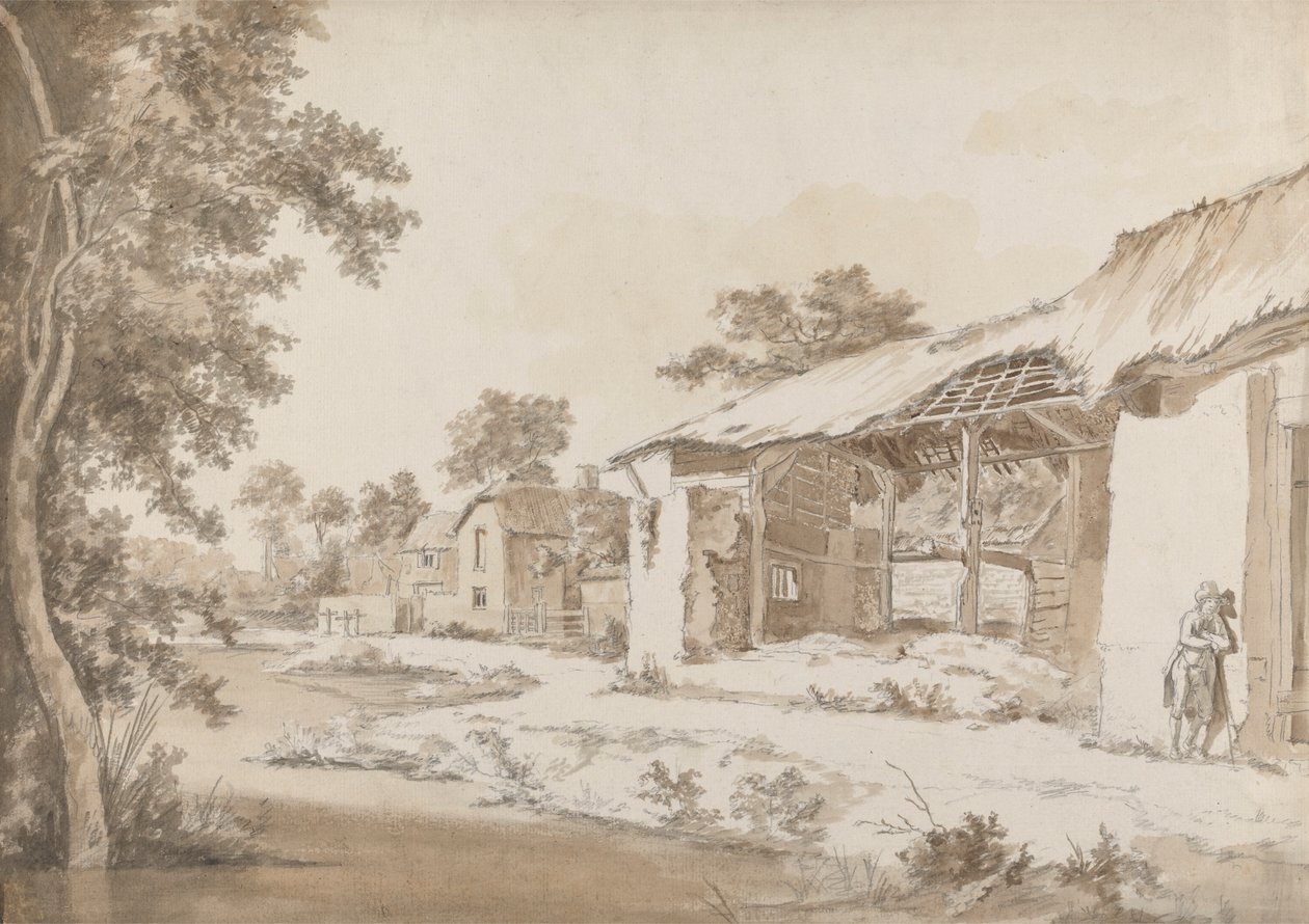 Quinta arruinada perto de Coombe em Gittisham em Devonshire, Three Miles from Honiton, Devon de Hendrik Frans de Cort
