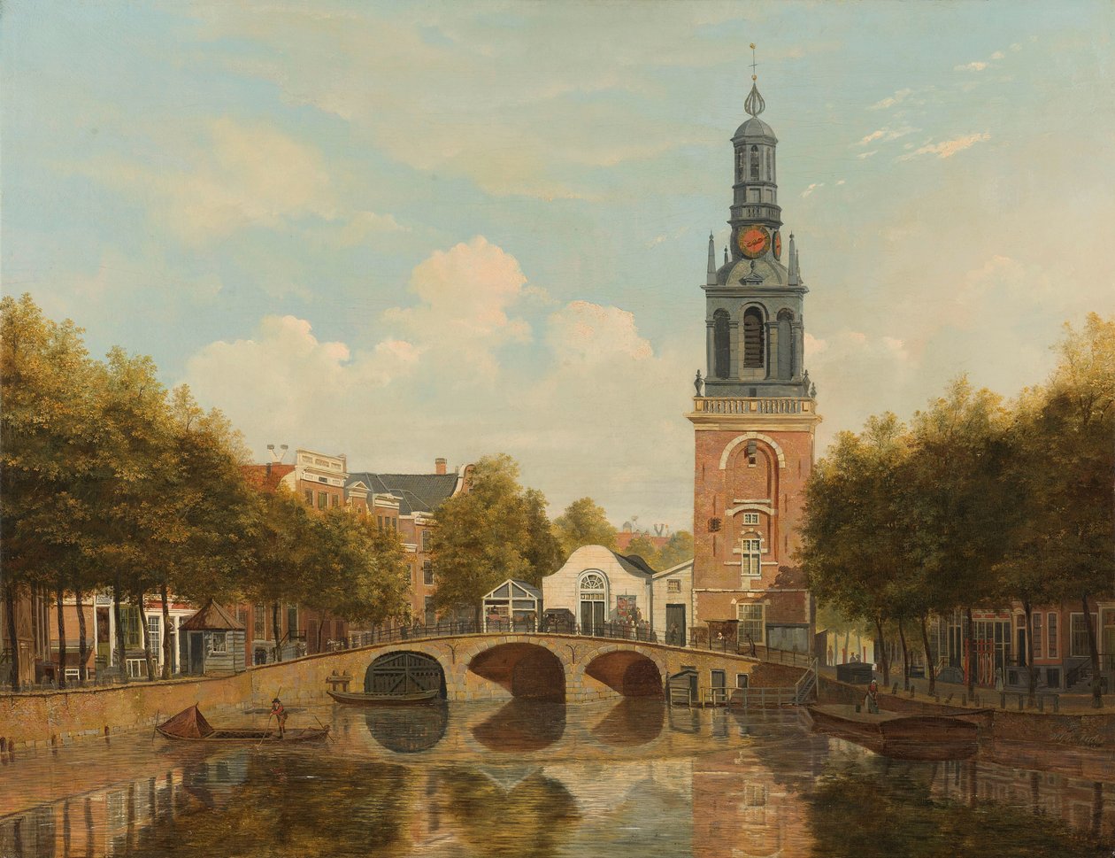 O Torensluis e o Jan Roodenpoortstoren em Amsterdã de Hendrik Gerrit ten Cate