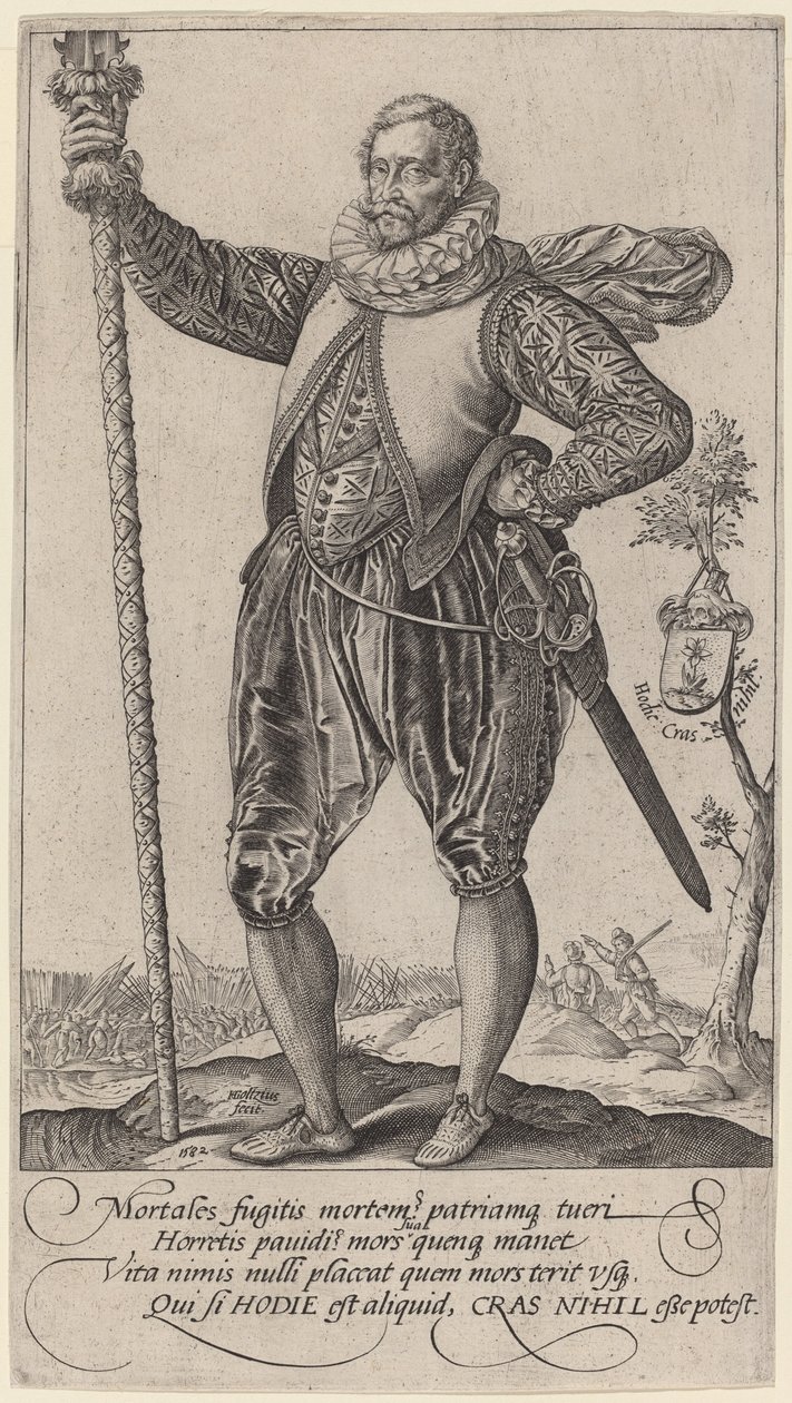 Um Pike-Man virou para a esquerda de Hendrik Goltzius