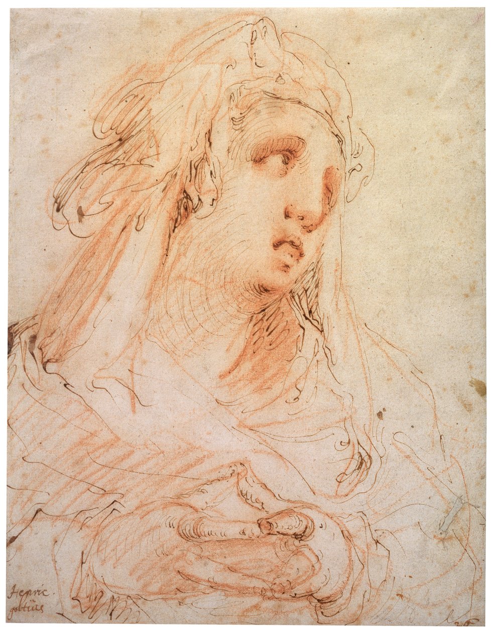 Uma jovem Maria Madalena, final do século XVI ou início do século XVII de Hendrik Goltzius