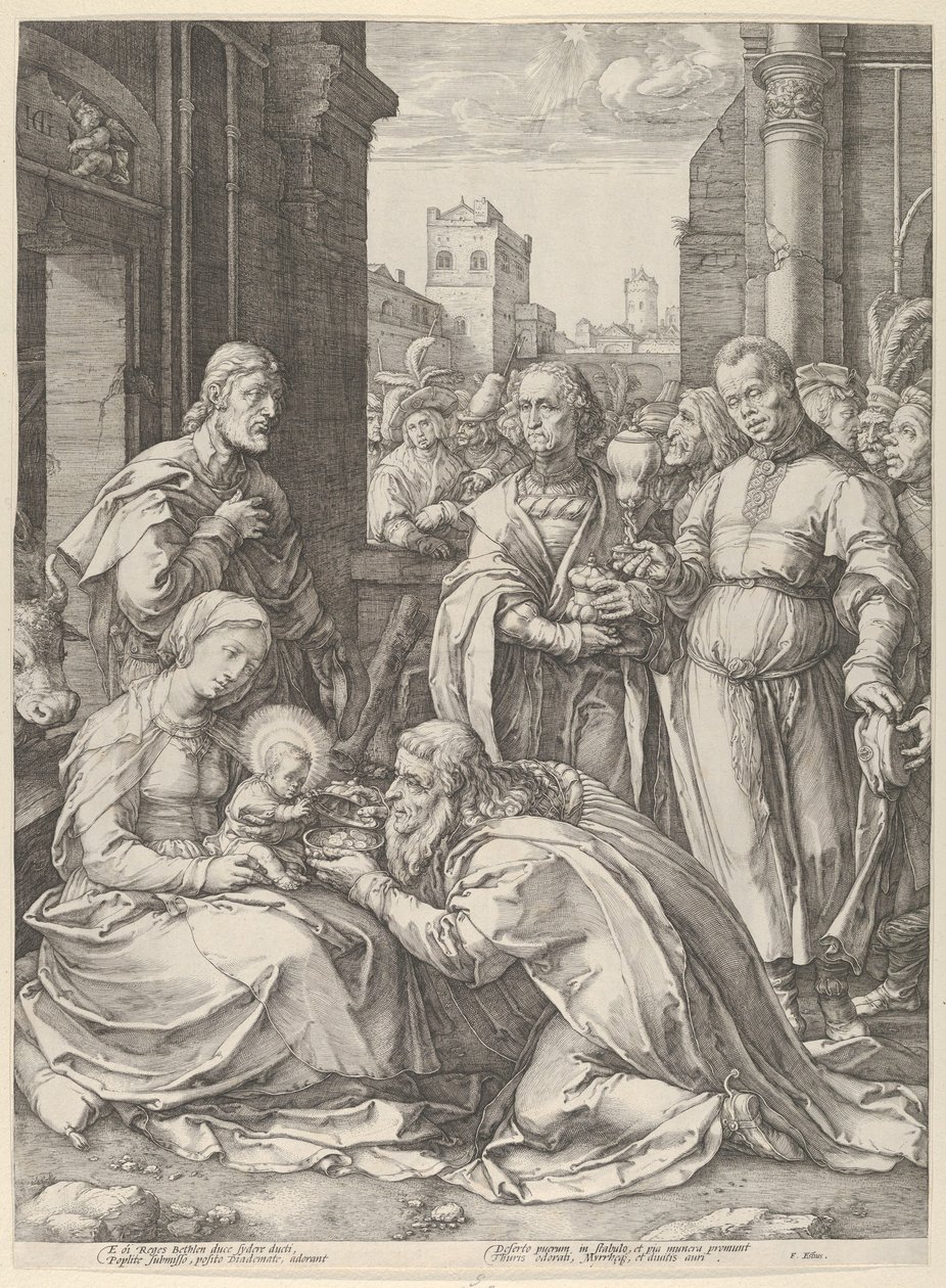 Adoração dos Magos,.n.d., s.d.. de Hendrik Goltzius