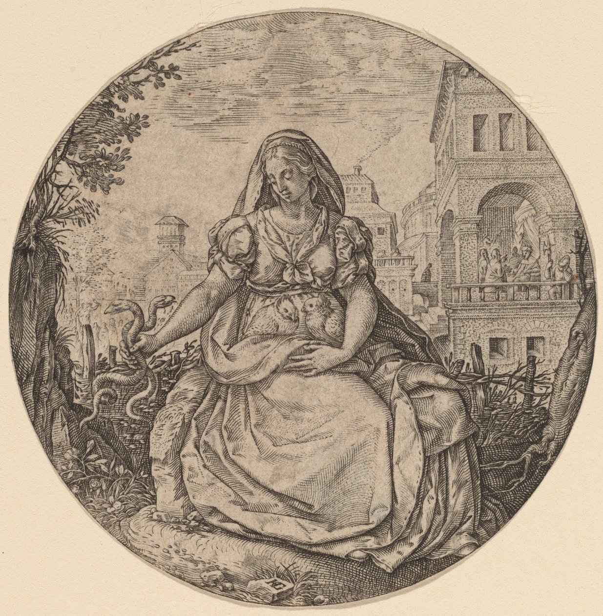 Alegoria da Prudência de Hendrik Goltzius