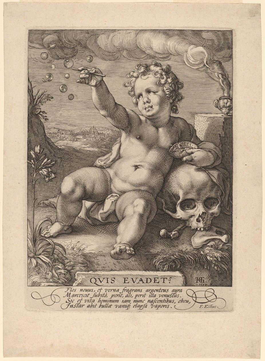 Alegoria da Transiência ("Homo Bulla") de Hendrik Goltzius