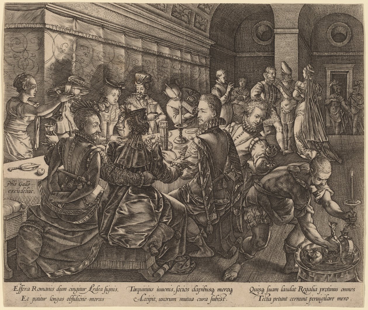 Banquete na Casa de Tarquínio Colatino de Hendrik Goltzius