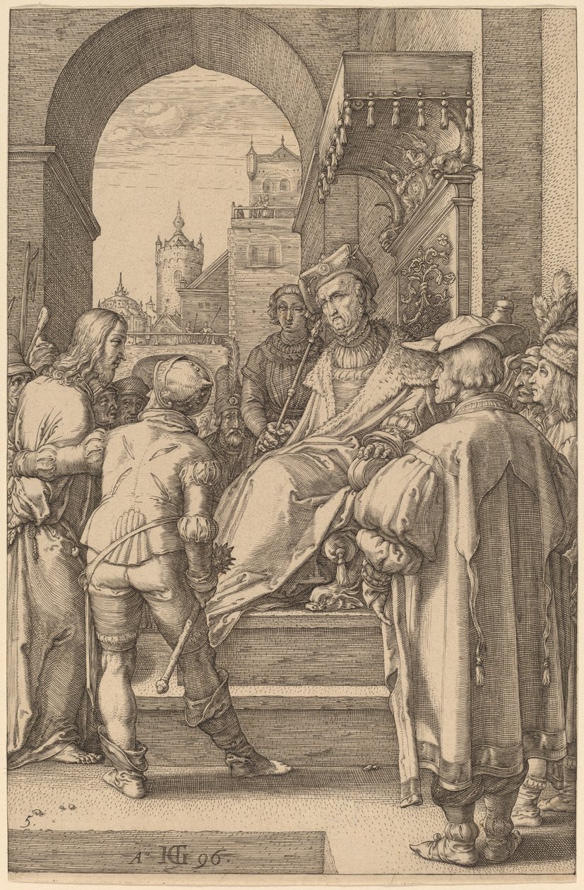 Cristo diante de Pilatos de Hendrik Goltzius