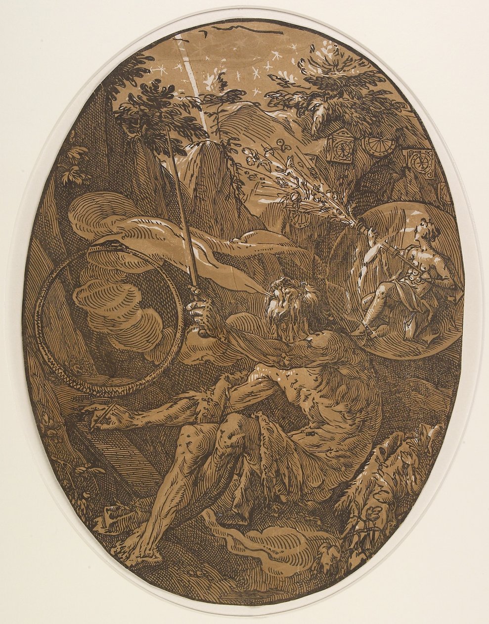 Demogorgon in the Cave of Eternity, c. 1588 de Hendrik Goltzius