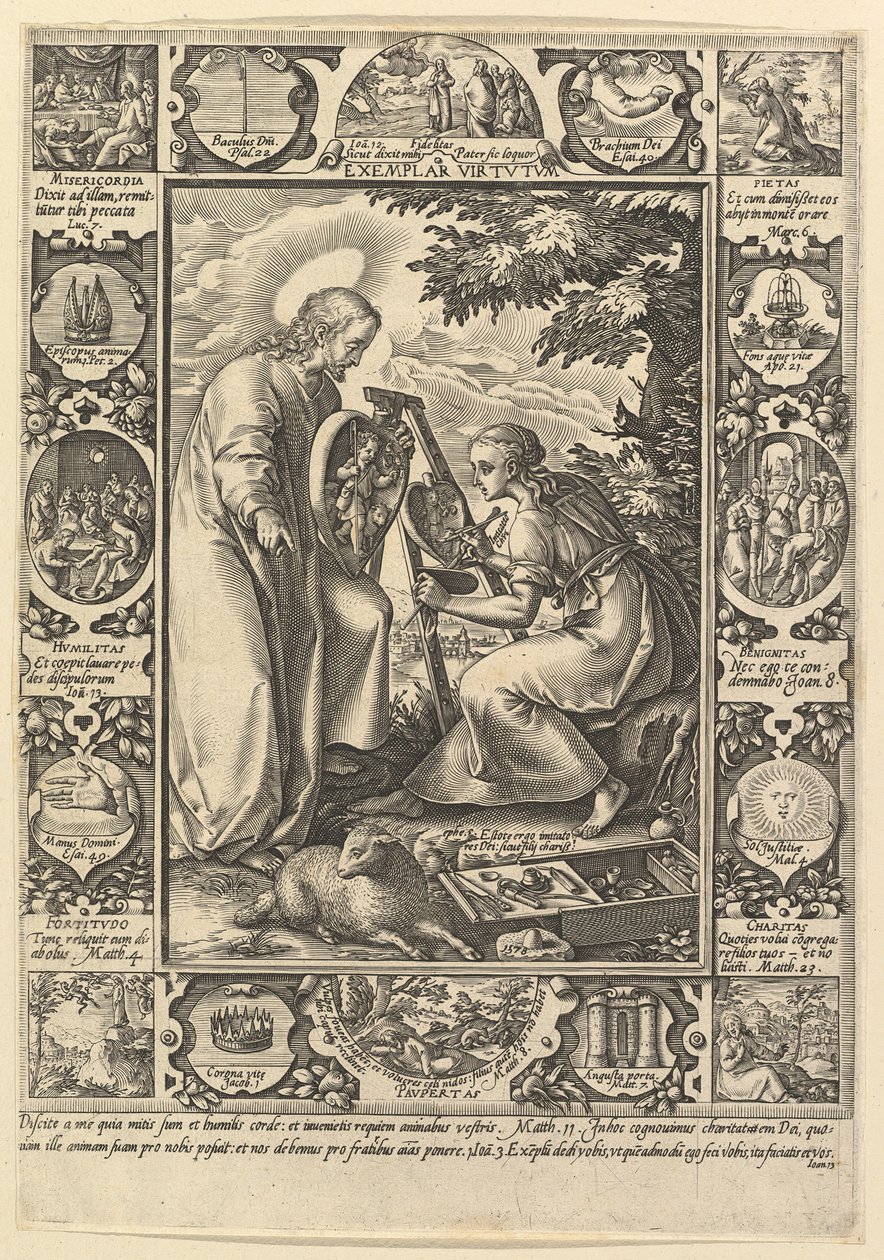 Virtutum exemplar, das cenas alegóricas da vida de Cristo.nd de Hendrik Goltzius
