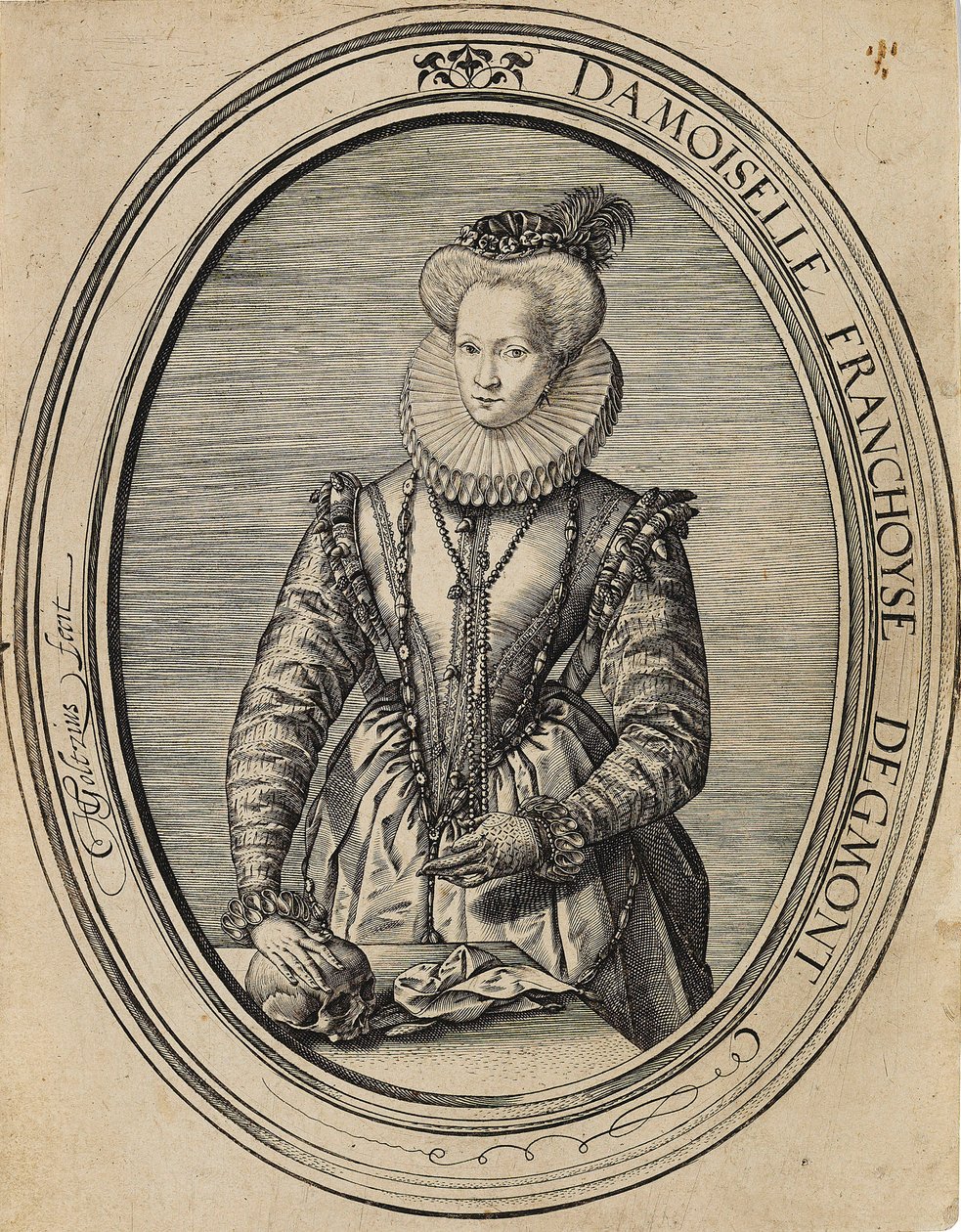 Françoise of Luxembourg, Condessa de Gavre, Dame de Fiennes 1495-1557, 1580. de Hendrik Goltzius