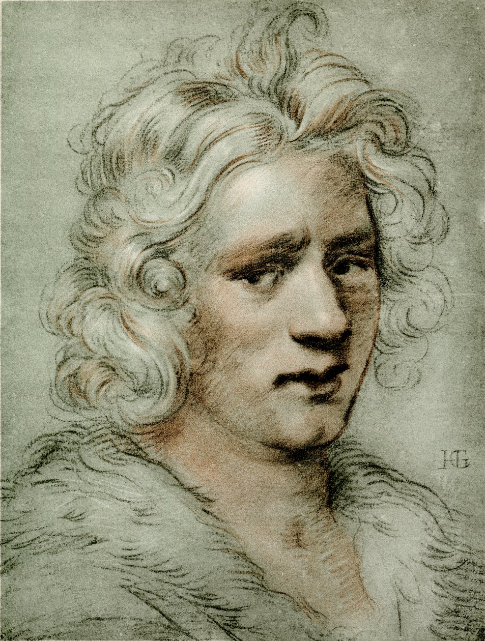 Estudo da cabeça de um jovem de Hendrik Goltzius