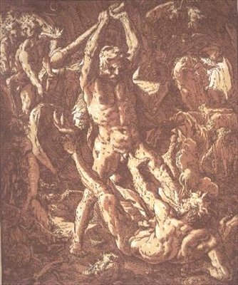 Hércules Matando Cacus (gravura) de Hendrik Goltzius