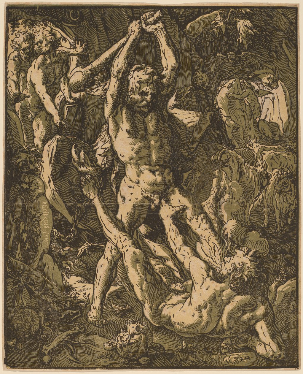 Hércules Matando Cacus de Hendrik Goltzius