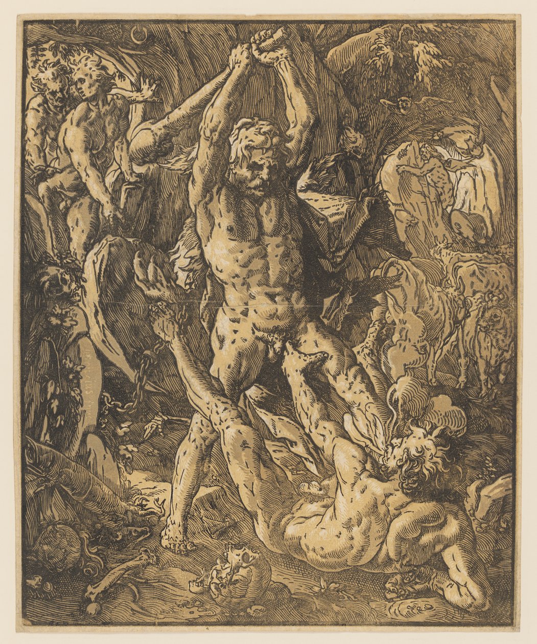 Hércules Matando Cacus de Hendrik Goltzius