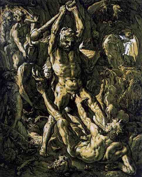 Hercules Slaying Cacus de Hendrik Goltzius