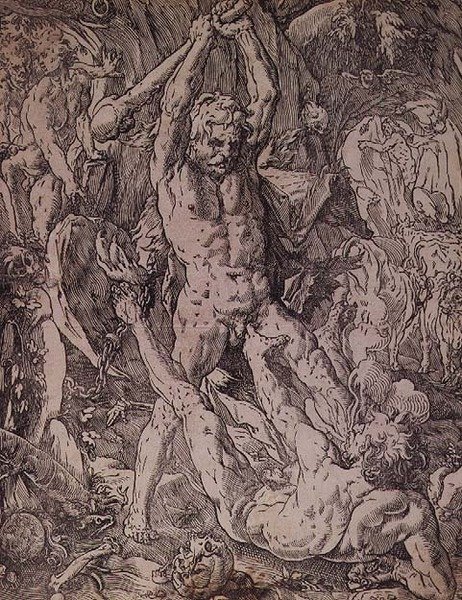 Hércules e Cacus de Hendrik Goltzius