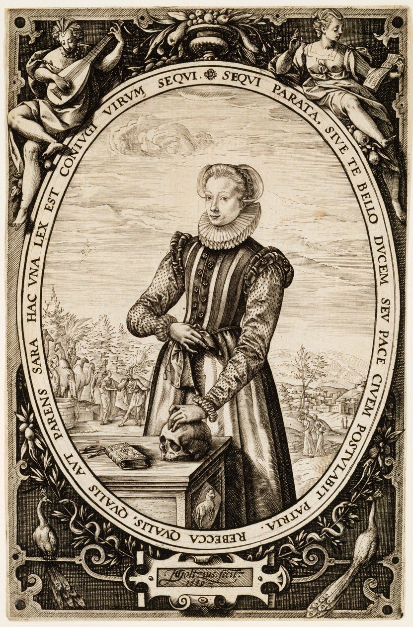 Josina Hamels, 1589 (tinta no papel) de Hendrik Goltzius