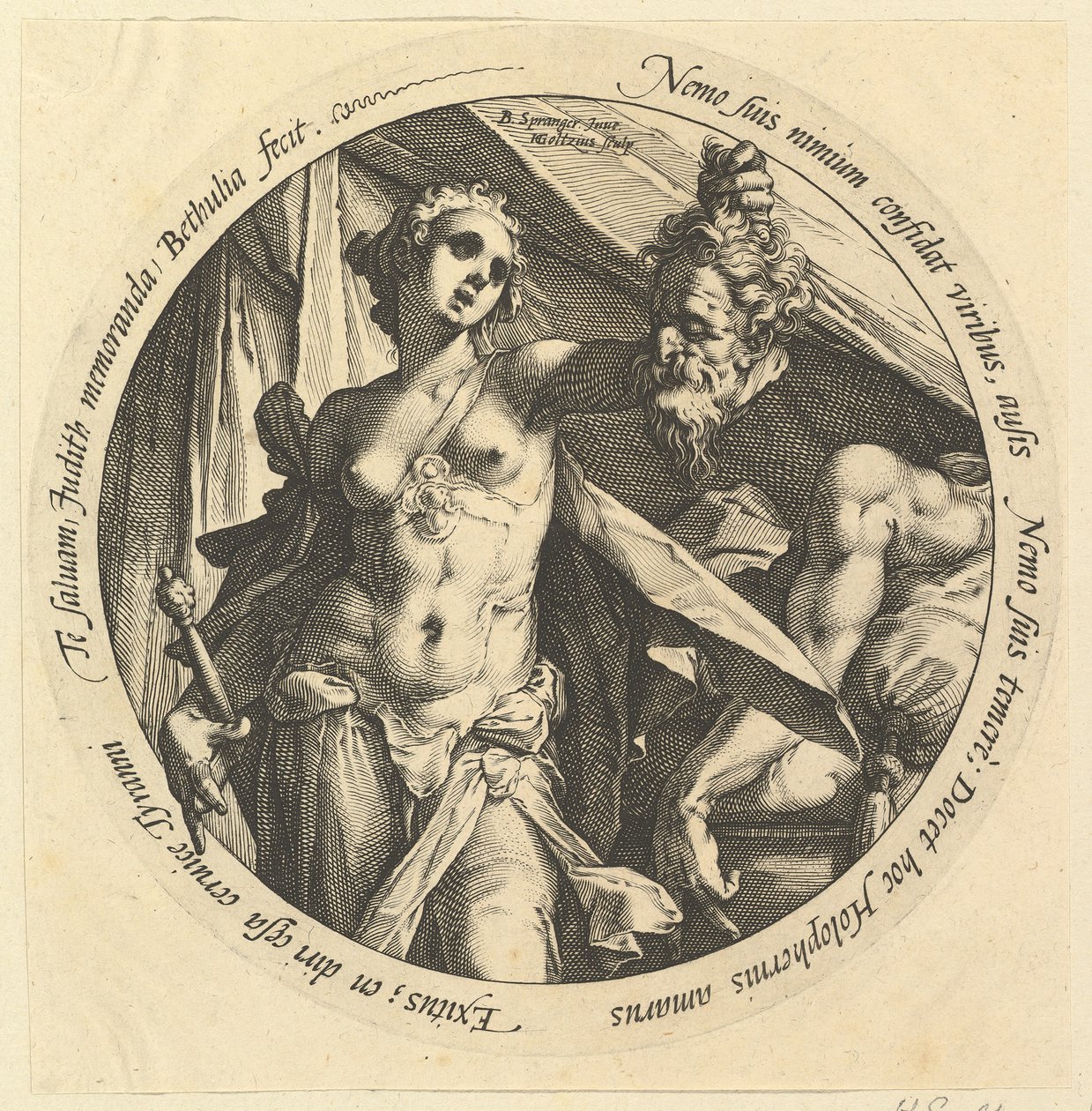 Judith com a cabeça de Holofernes, ca. 1585 de Hendrik Goltzius