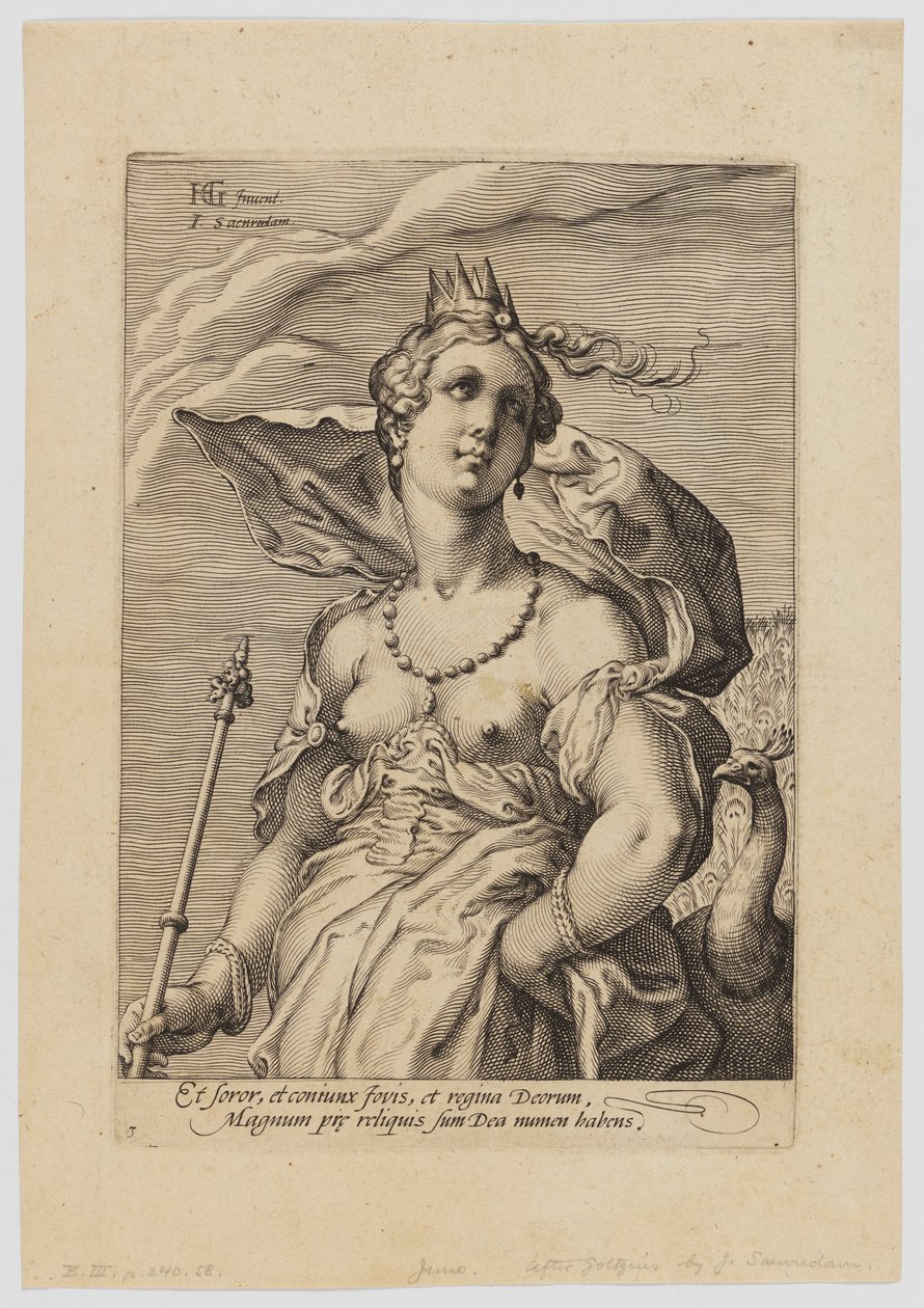 Juno, das Três Deusas de Hendrik Goltzius