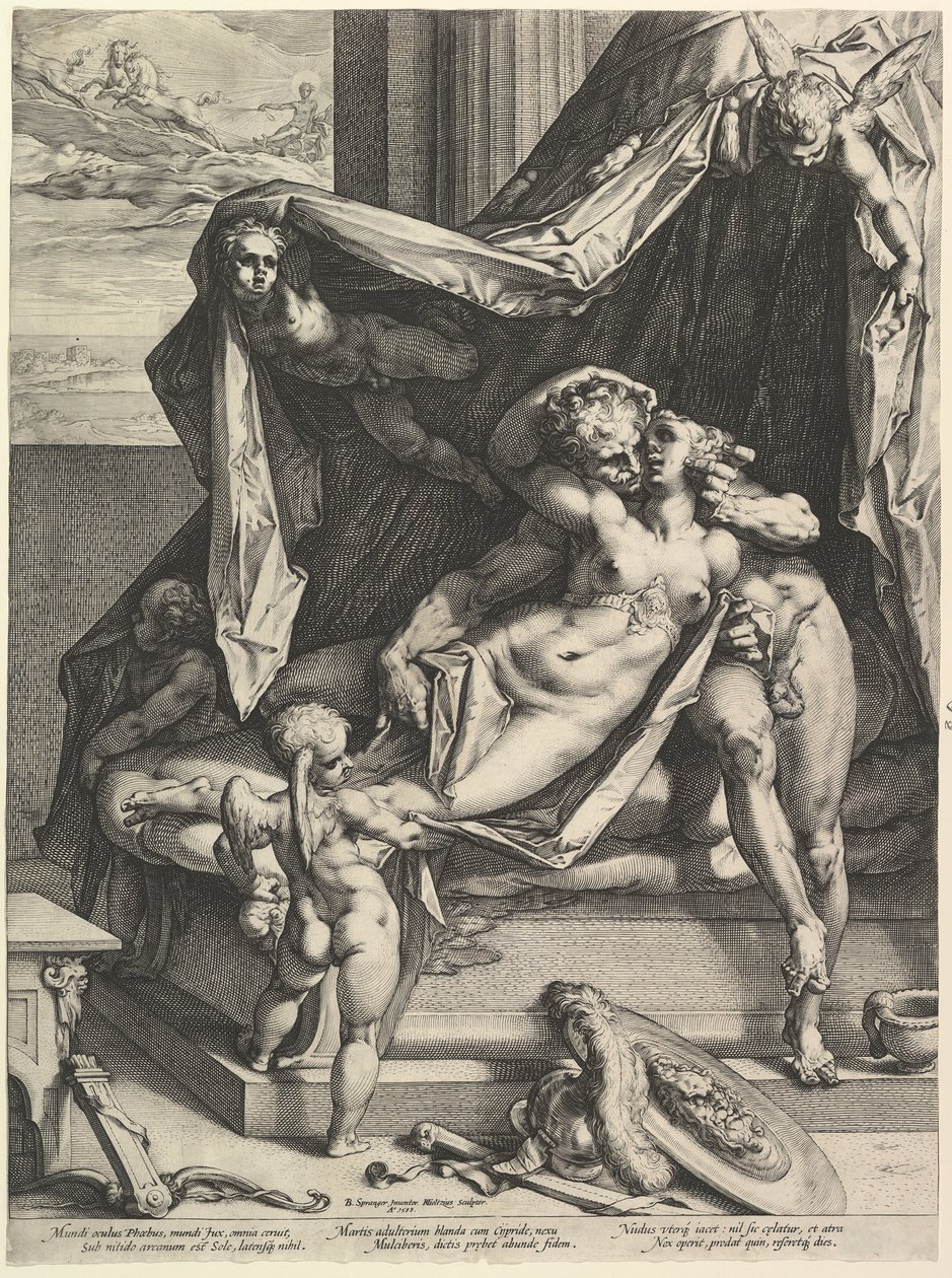Marte e Vênus, 1588. de Hendrik Goltzius
