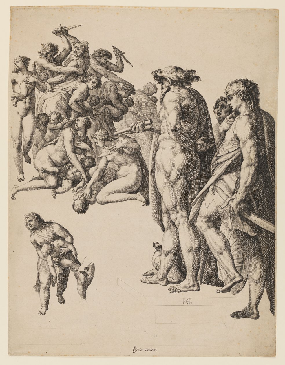 Massacre dos Inocentes de Hendrik Goltzius