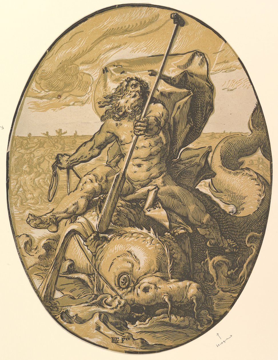 O oceano ca. 1589-90. de Hendrik Goltzius