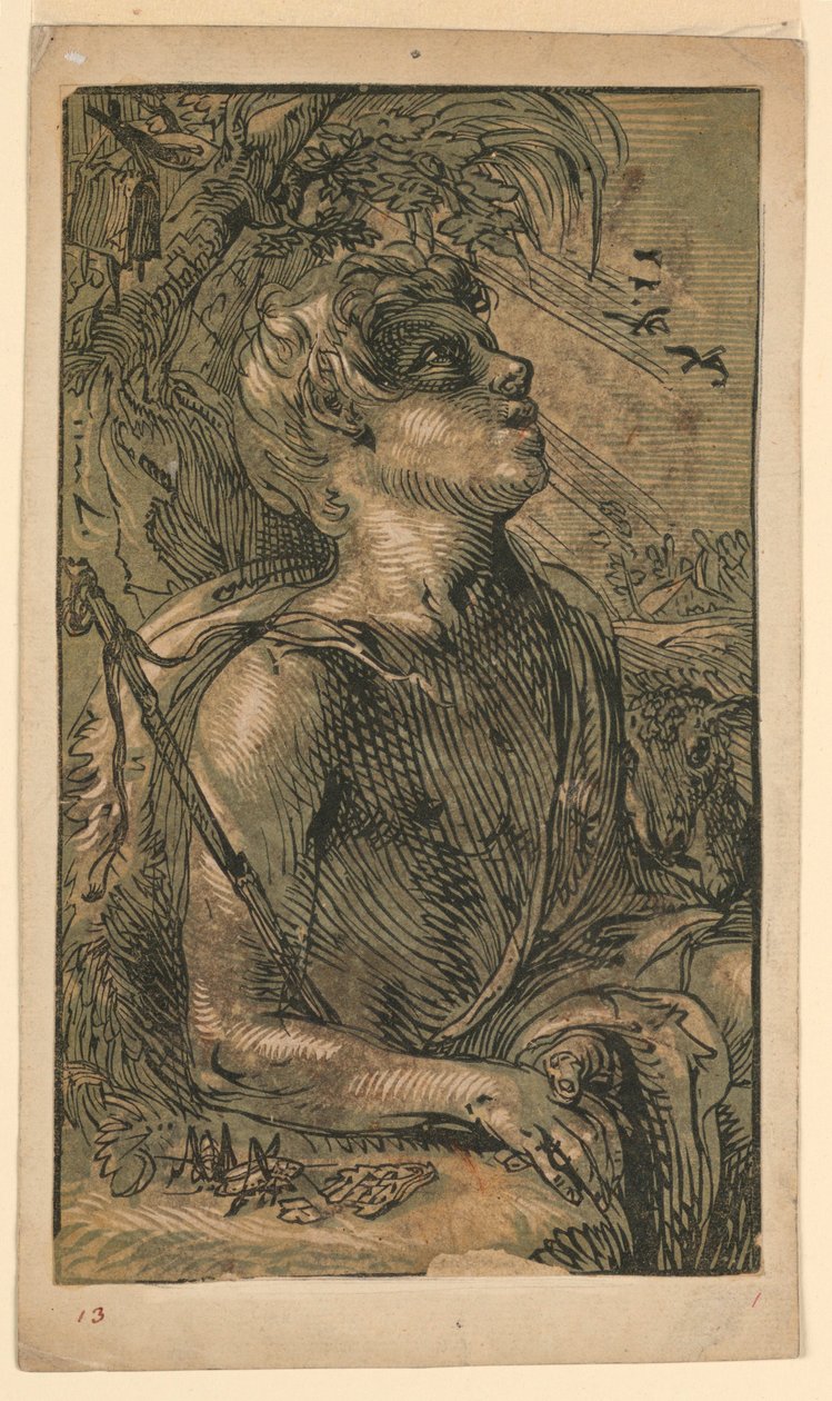 São João Evangelista no Deserto de Hendrik Goltzius