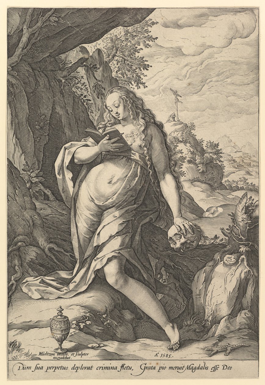 Penitente de Santa Maria Madalena, 1585. de Hendrik Goltzius