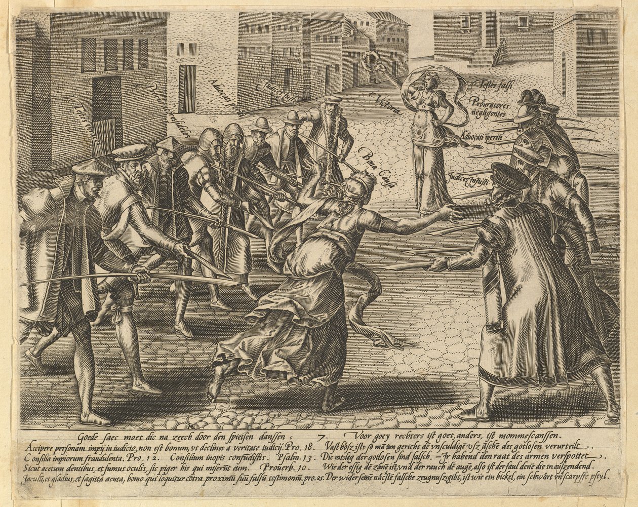 Os Abusos da Lei, Ilustração 7.nd de Hendrik Goltzius