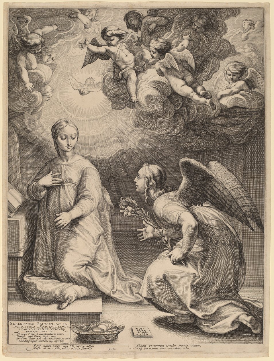 A Anunciação de Hendrik Goltzius