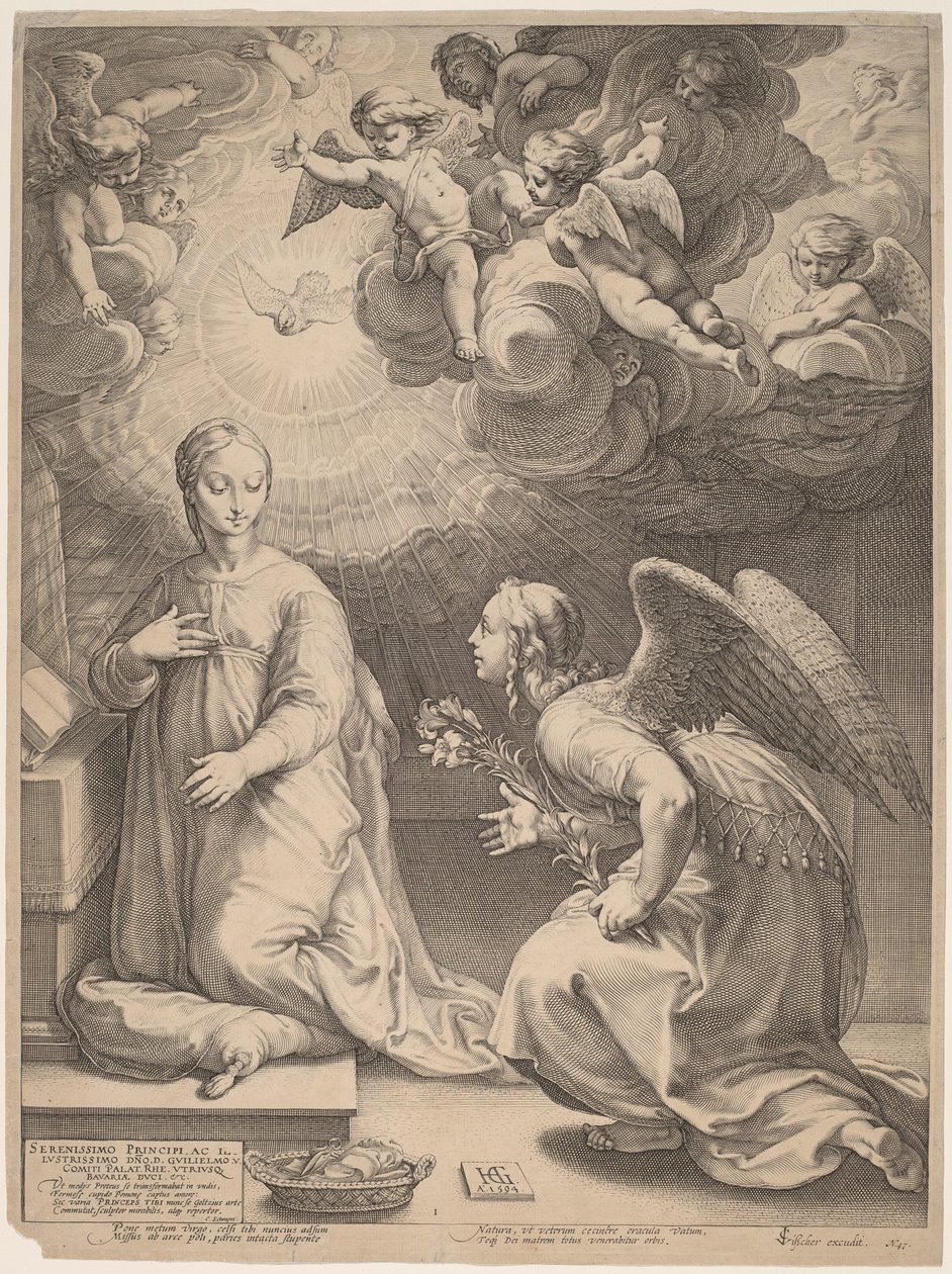A Anunciação de Hendrik Goltzius
