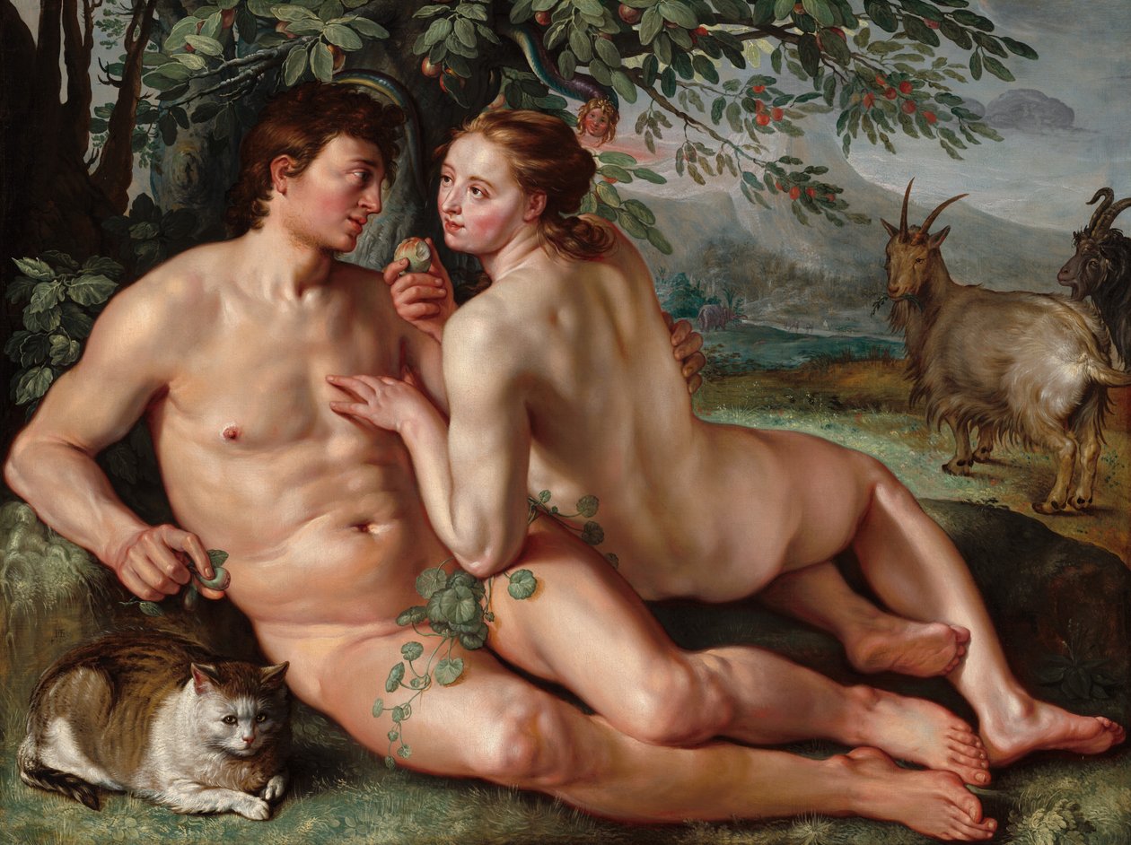 A Queda do Homem, 1616. de Hendrik Goltzius