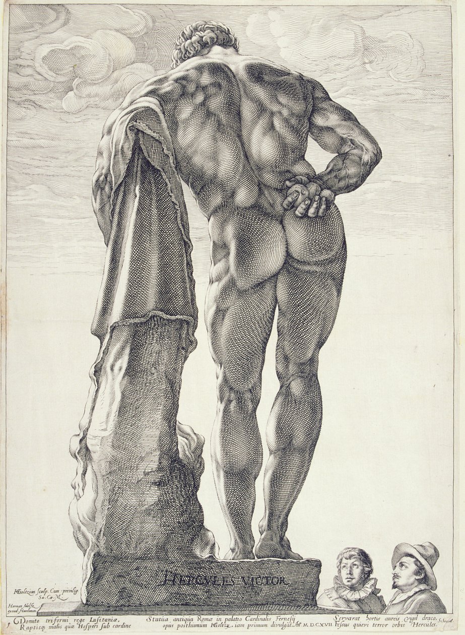 O Farnese Hércules, 1592 de Hendrik Goltzius