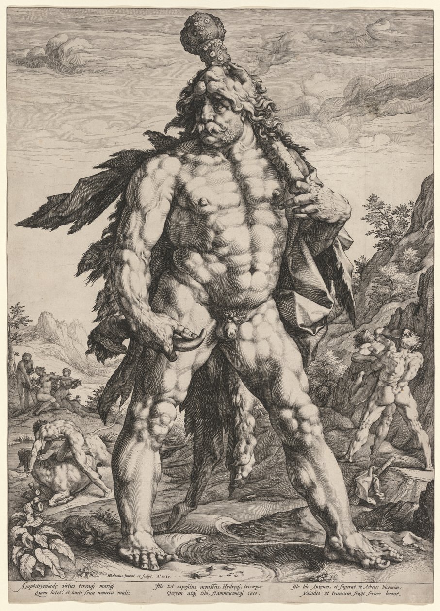 O Grande Hércules ou Knollenman, 1589. de Hendrik Goltzius