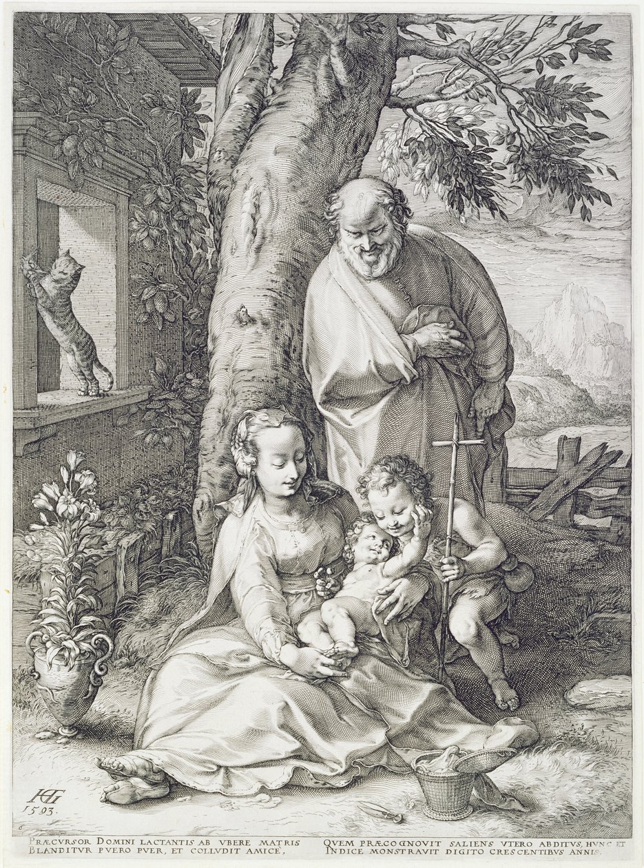 A Sagrada Família com São João de Hendrik Goltzius