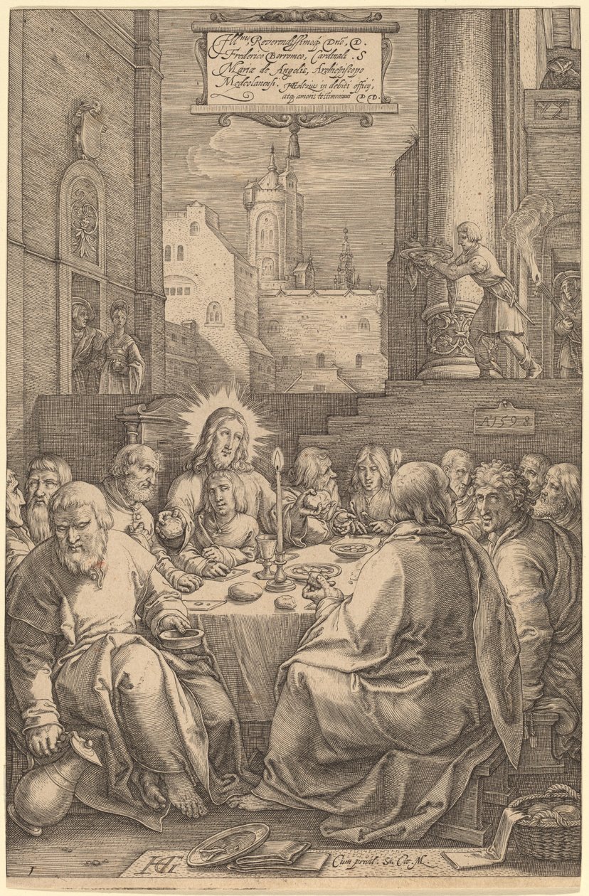 A última Ceia de Hendrik Goltzius